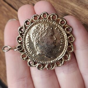 Vintage napoleon coin pendant